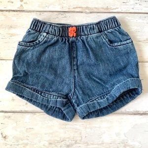 Girls 12m Denim Jean Chambray Shorts Carters Brand Baby Toddler Kids